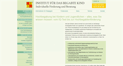 Desktop Screenshot of hochbegabten-homepage.de