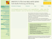 Tablet Screenshot of hochbegabten-homepage.de